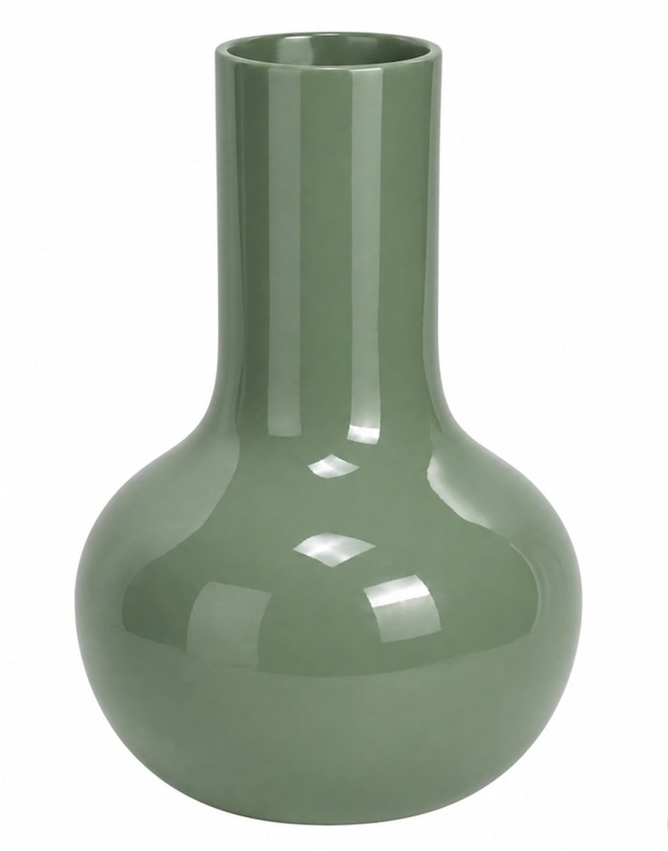 Vase The World Vaas Seim | Small | Pastel Groen - Pastel Green | Mondgeblazen glas | Ø25,5 x H37 cm
