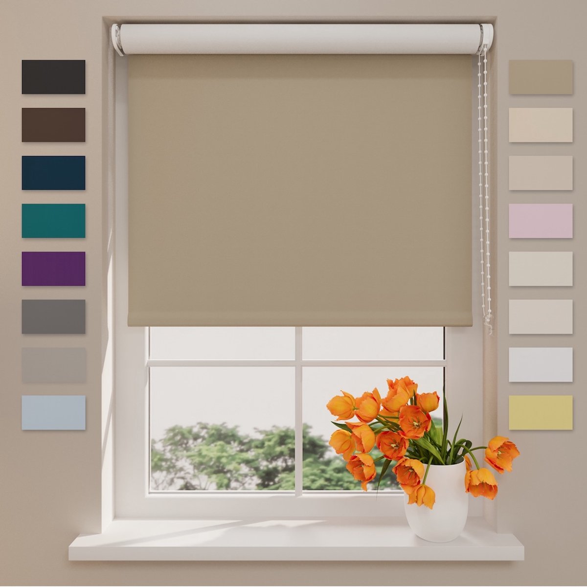 Rolgordijn Easy Verduisterend - Cement - 120 x 190 cm