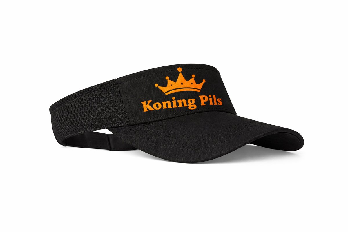 Zonneklep - Zwart - Koning Pils - One Size