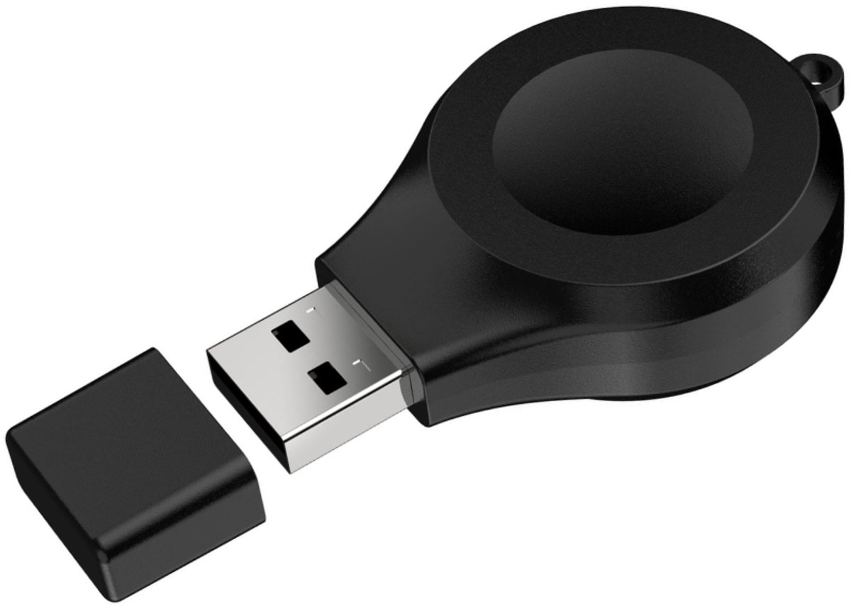 Delmark Mini USB Smartwatch oplader - Zwart - Sleutelhanger model - Breed compatibel