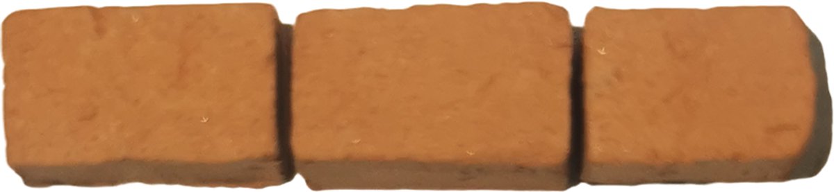 Domenech- Losse bouwsteentjes- keramiek/aardewerk- roze- 10 mm x 6 mm. x 6mm. -150 gram