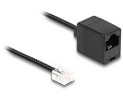 RJ11 (m) - RJ45 (v) DSL modem/router kabel | zwart | 1 meter