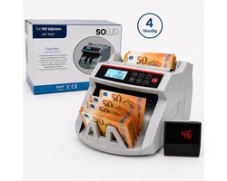 Compteuse de billets Solud - Compteuse de billets Détection de faux billets 4 voies 1000 billets/minute - Machine à compter les billets - Compteuse de billets