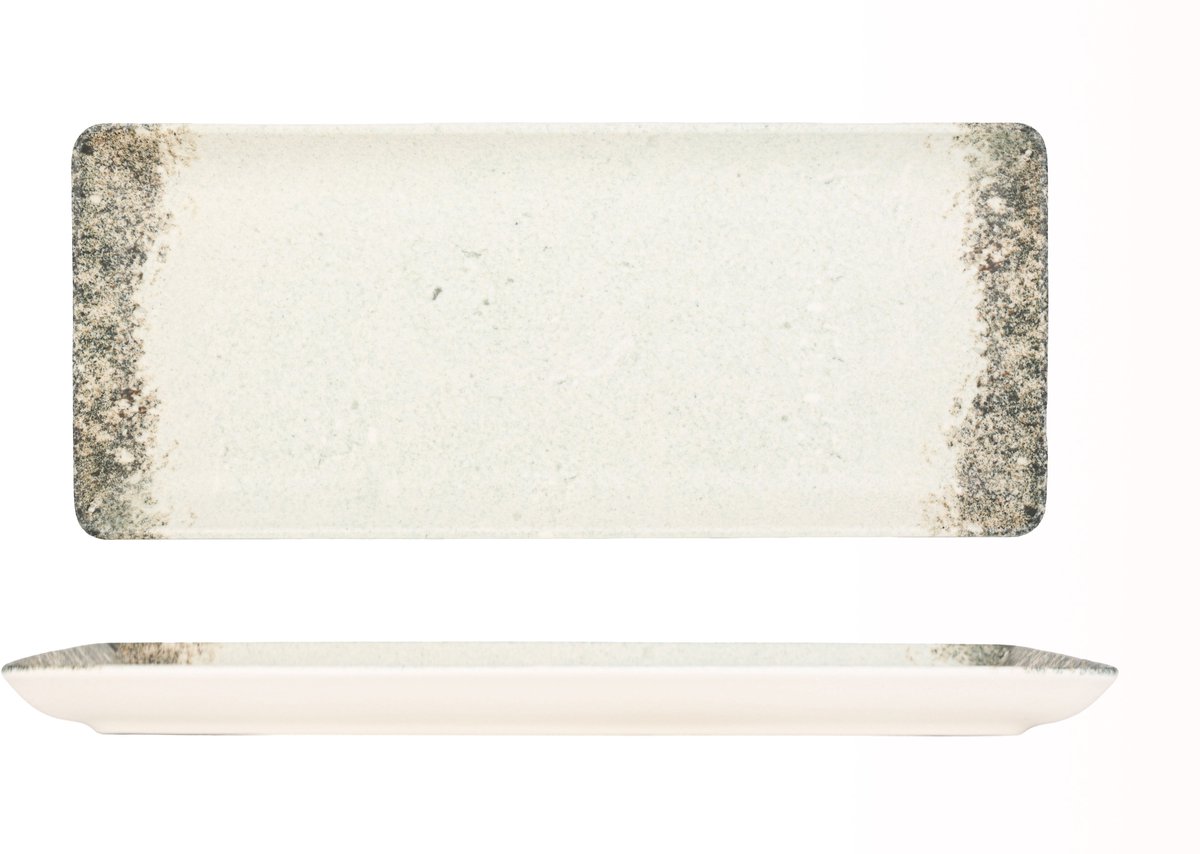 Kütahya Porselen Serveerschaal - Rustiground - Porselein - 35x15 cm - set van 2