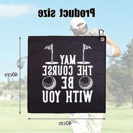 Grappige Golf Handdoek voor Mannen, Perfecte Golf Cadeaus voor Echtgenoot, Vriend en Vader, Golfaccessoires met Clip, Gepersonaliseerde Golfbal en Nieuwe Golf Handdoeken voor Golf Tassen van Merkloos — afbeelding 5