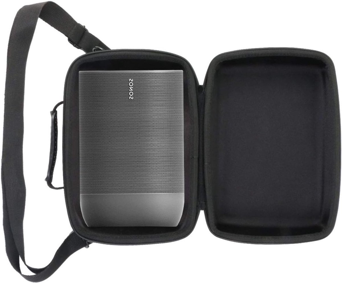 Harde hoes voor Sonos Move - Beschermende Bluetooth-luidsprekerhoes met zwart interieur