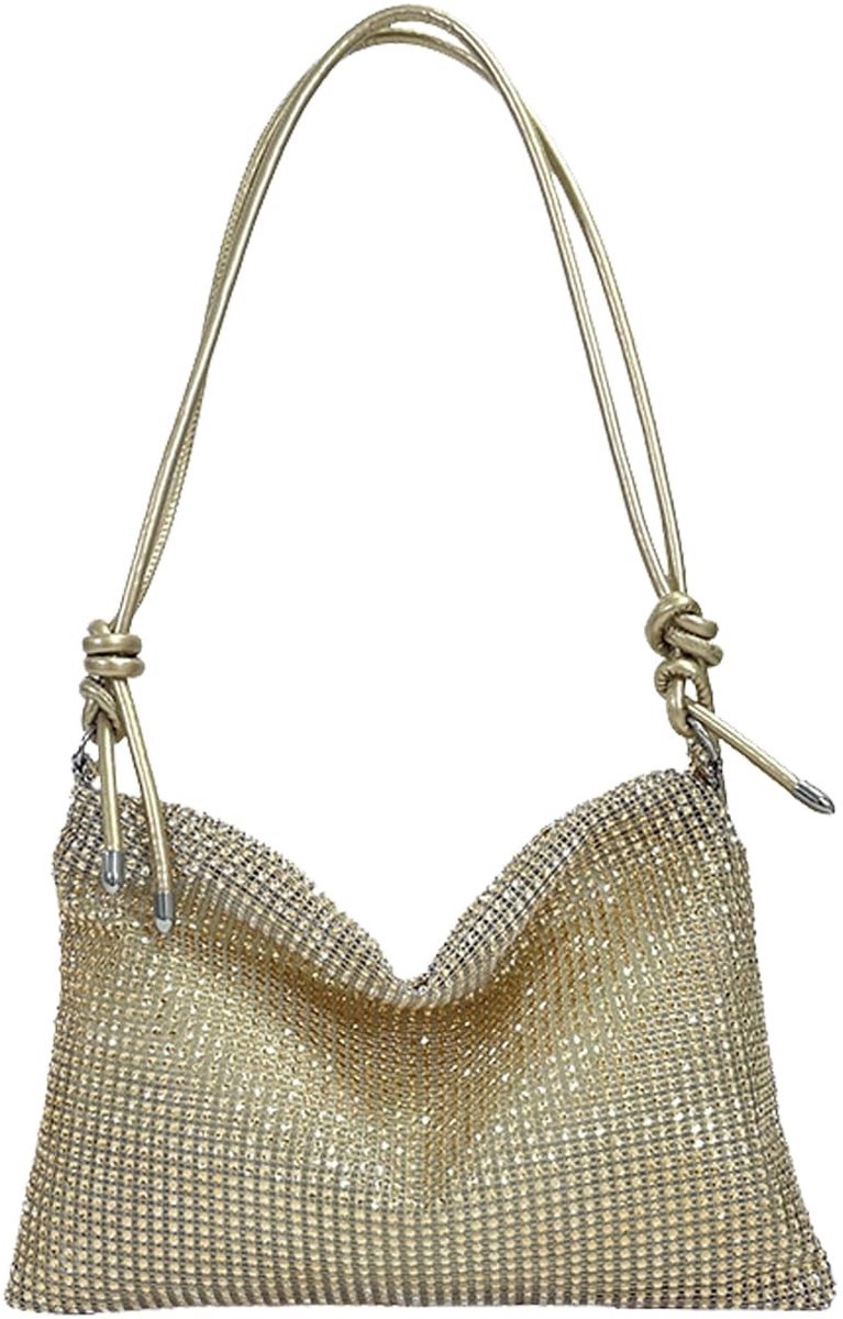 aladdien - Glittering clutch - Elegante clutch voor vrouwen - Hoogwaardige uitstraling - Zilver - Perfect voor feesten - Ideaal als cadeau voor spec...