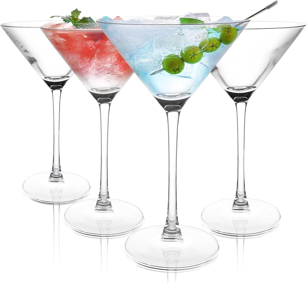 Cocktailglazen van kristal, set van 4 stuks voor feesten en restaurants