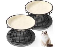 Allecto - Kattenbakset - Kattenvoer - Antibacterieel - Beige - Litter Box - Voor binnen - 2 stuks