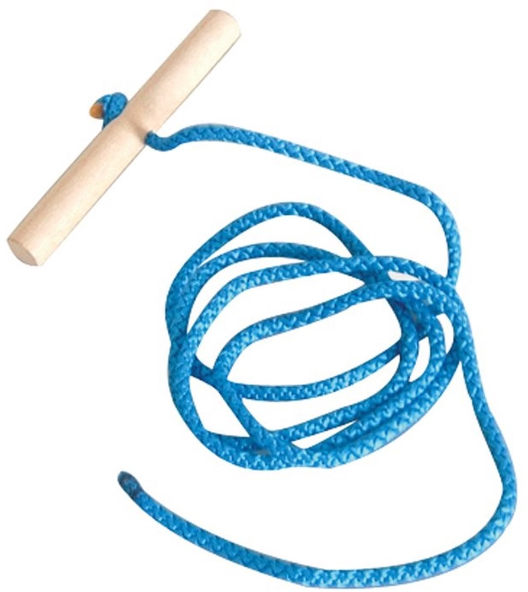 - Slede touw - Houten handvat - 145 cm - Blauw - Slee touw - Perfect voor volwassenen - Robuuste nylon en beukenhout