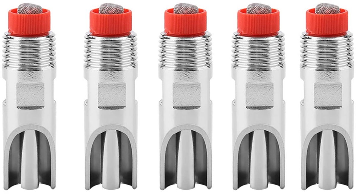 aladdien - Pig Water Nippler - Automatische drinker - 5-delige set - RVS materiaal - Geschikt voor varkens - Ganzen en andere dieren - Duurzaam