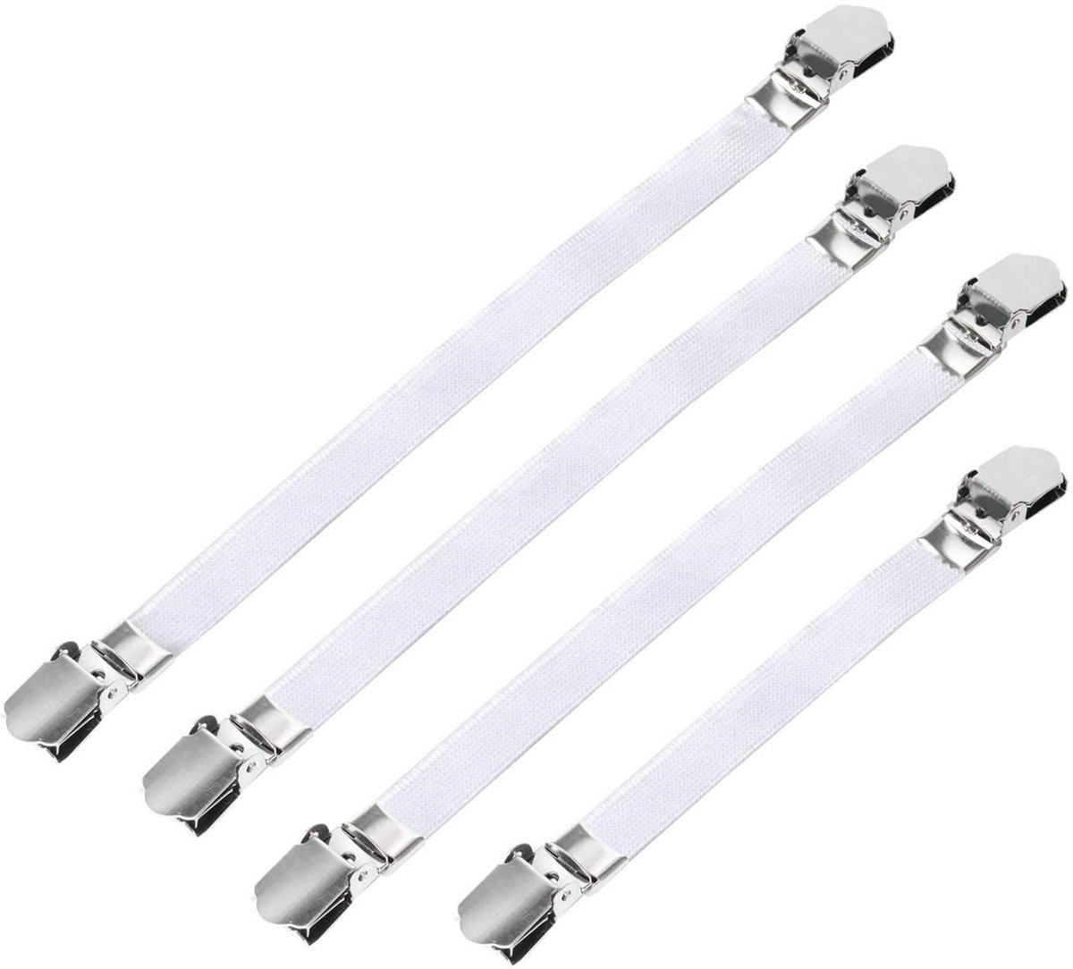 TRIXES 4 Pack Witte Bevestigingsclips voor Strijkplank - Duurzaam en Handig
