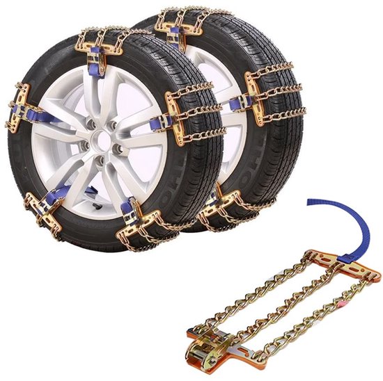 Allecto - Sneeuwkettingen voor Auto - Antislip Veiligheidskettingen - Voor optimale grip - Geschikt voor winterse omstandigheden - Eenvoudige monta...