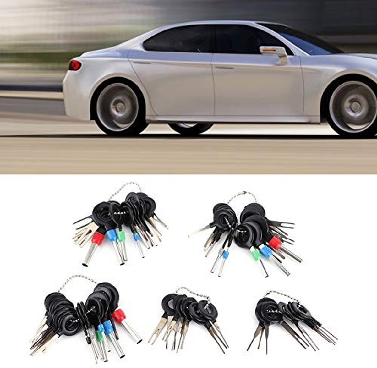 Allecto - Terminal Verwijder Tool Set - 70-delige Set voor Auto en Elektronica - Professionele Gereedschappen - Handig voor Reparaties - Onderhoud