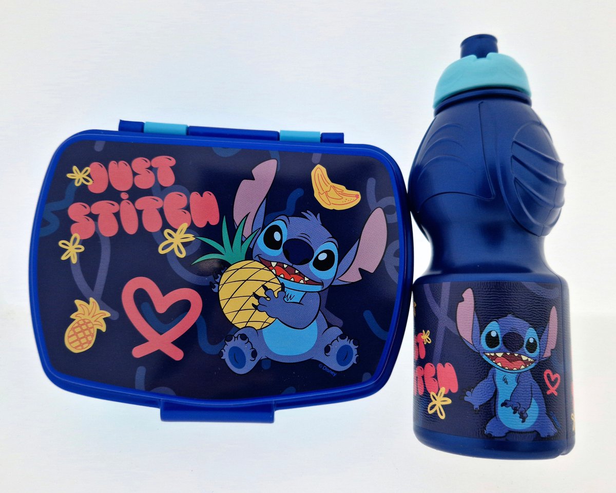 Stitch lunch box set -Broodtrommel-Drinkfles-Disney Lunch box set -Schoolspullen