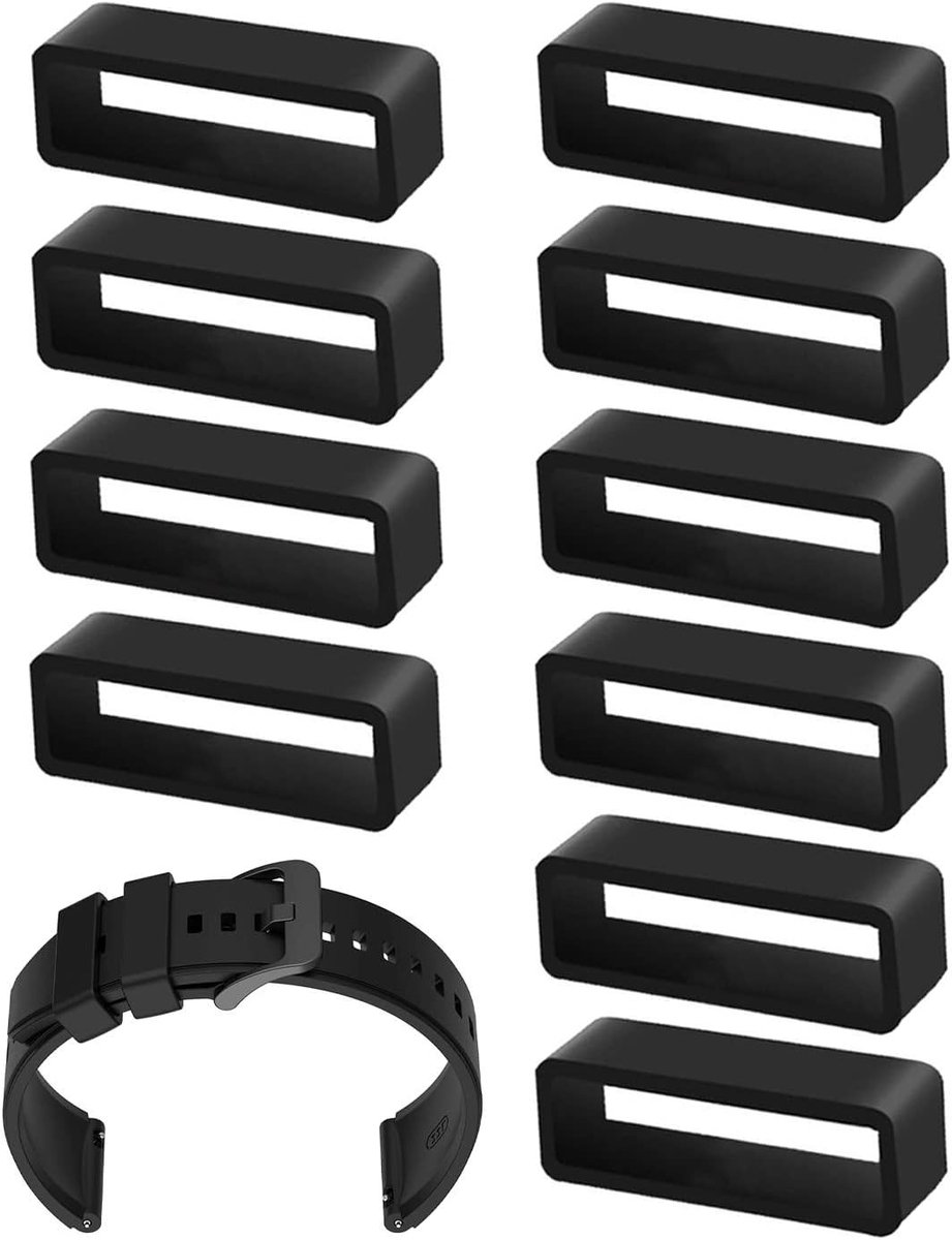 Verstelbare Zwarte Silicium Horlogeband, Vervangband voor 22mm Horloges, Unisex Armband voor Comfort en Duurzaamheid