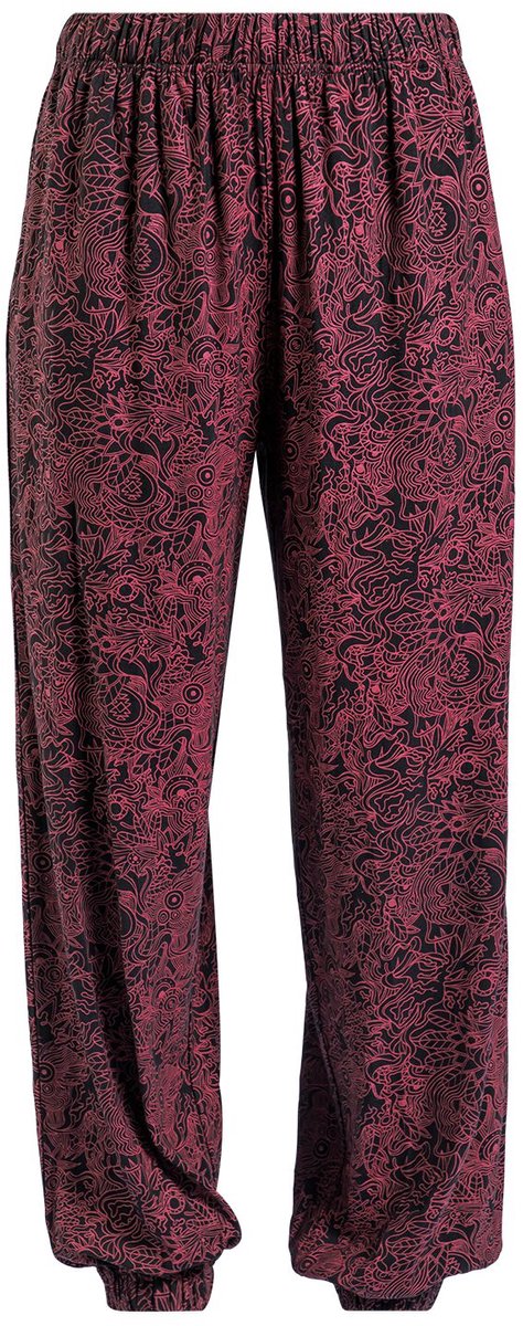R.E.D. Rock-Engineered Design zwart/rode broek met zachte stof - Dames - M