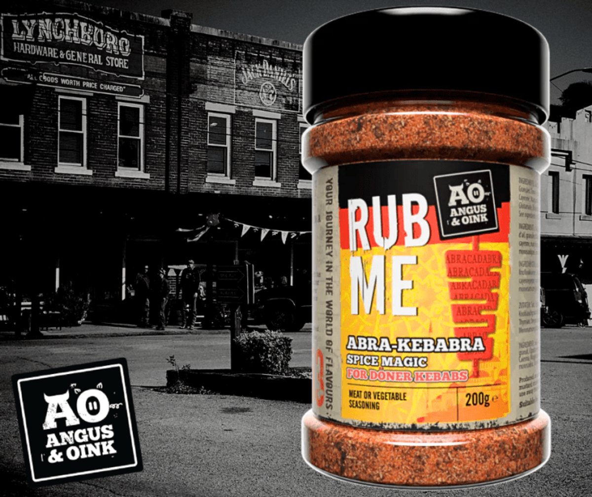 Angus & Oink Abra‑Kebabra Kebab Kruidenmix – Midden-Oosterse Mix – 200 g – Zonder MSG