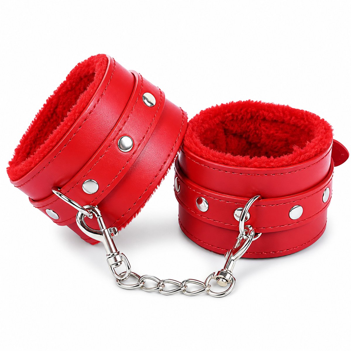 TJ Essentials Bondage Handboeien – Lederen BDSM Boeien – Seksspeeltjes – Voor Handen of Voeten – Rood