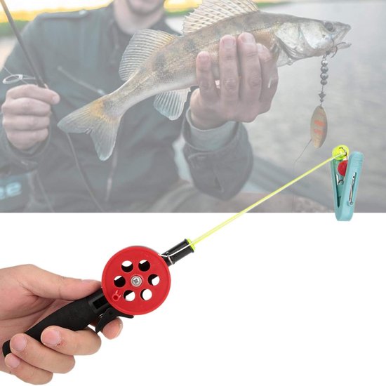 Complete Vissersset met 2 Stokken en Rollen, 13.3 inch Draagbaar voor IJsvisserij en Kinderen, Perfect voor Recreatief Vissen — afbeelding 4