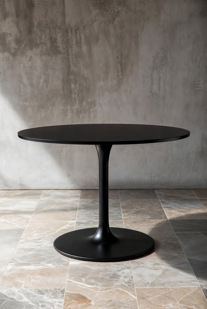Ronde Bijzettafel voor Buiten – Metalen Tuin- en Balkontafel 70x70x72 cm – Weerbestendige Koffietafel, Terrastafel, Design Accenttafel voor Woonkamer, Balkon en Tuin Ganeey Industriële