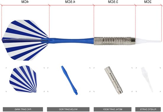 Elektronisch Dartbord Met LCD Scorebord - Dartspel Voor Thuis - Inclusief 6 Darts - Elektrisch - Softtip van Merkloos — afbeelding 5