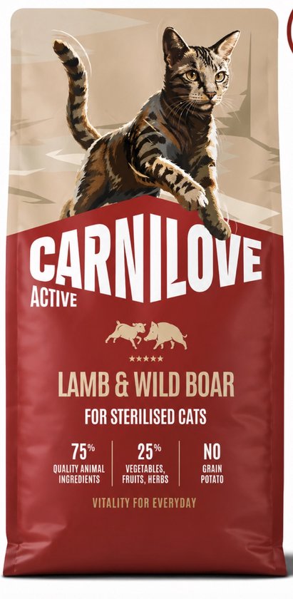 CARNILOVE LAMB/WILD BOAR STERI 6KG