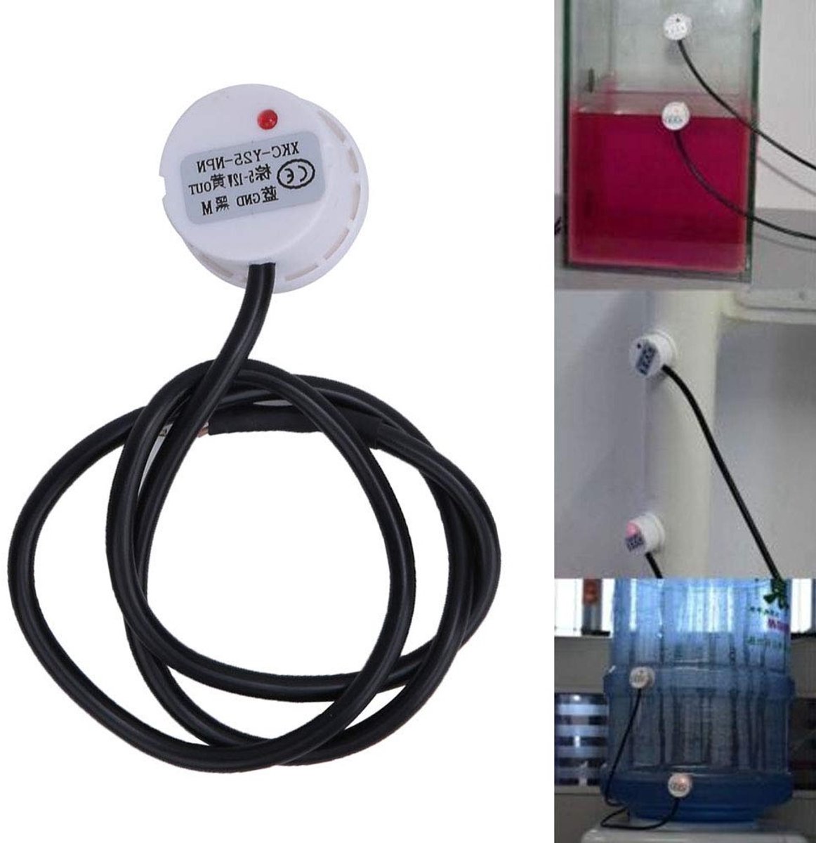 Contactloze vloeistofniveausensor voor waterreservoirs, waterniveau schakelaar en vloeistofinductie schakelaar voor optimale tankniveauregeling, PNP-uitgang (5-12V)