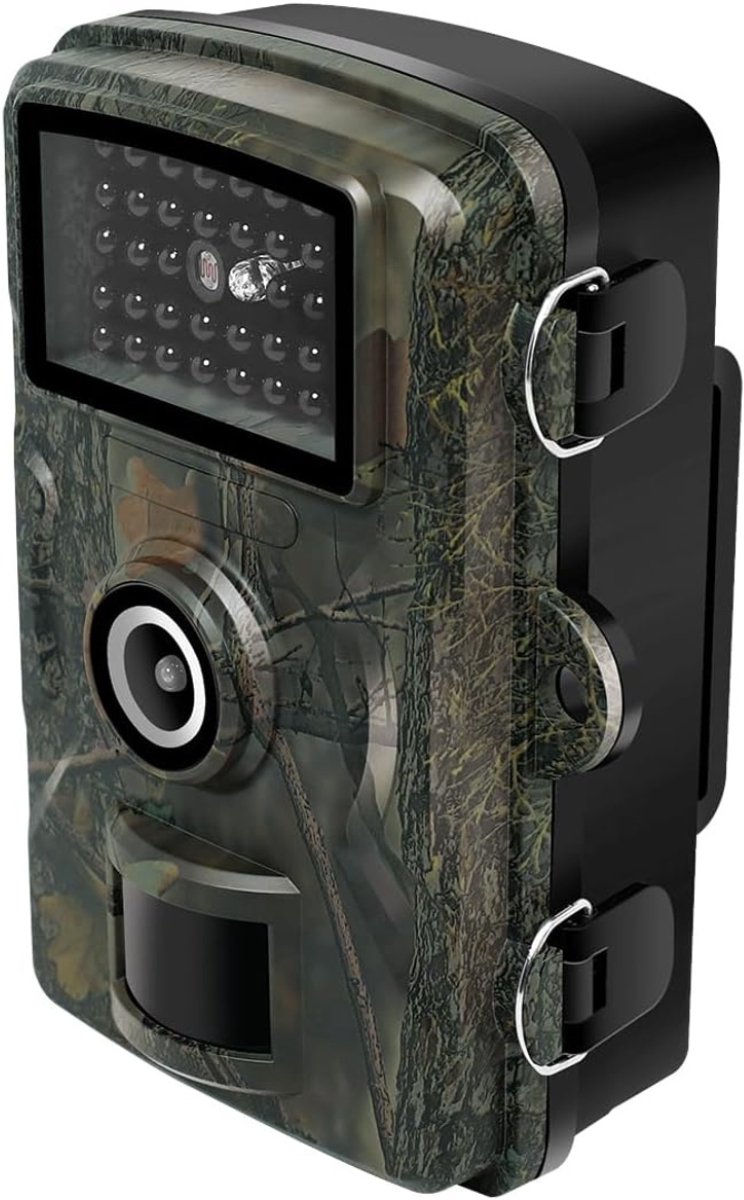 YOR® Professionele WildCamera met Nachtzicht – Wildcamera Voor Buiten Met 90°-Groothoeklens – 32GB SD kaart – Full HD 1080p Resolutie - Camouflage - Zwart - 14cm x 10cm x 7cm