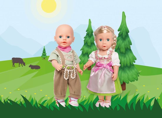 Heless Poppenkleding Jurk Oktoberfeest Meisjes 28-35 Cm 2-delig — afbeelding 2