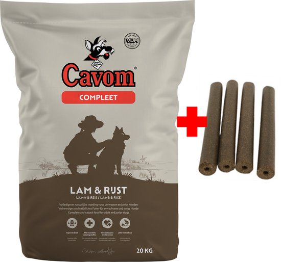 Cavom compleet Lam & Rijst - 20kg + 4x gratis Frikandel