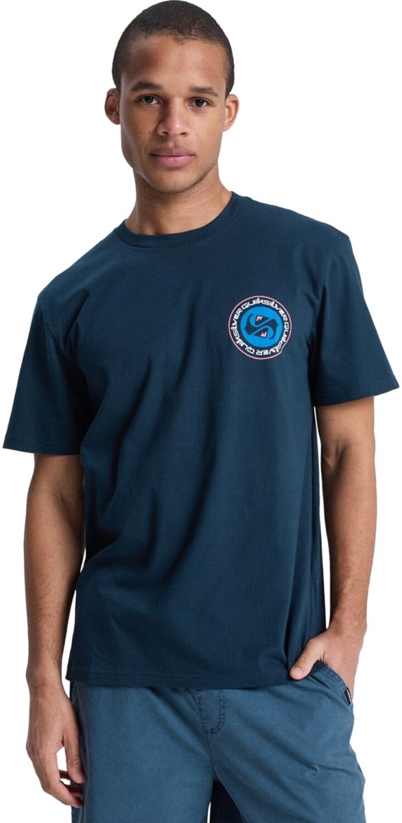 Quiksilver Ev Duality Ss Heren T-shirt Eqyzt08290-ktp0 Kleur Blauw
