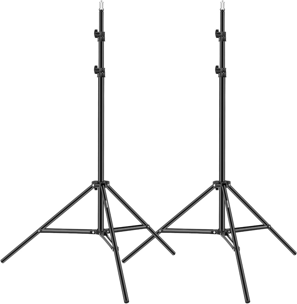 Aluminium lichtstatief 190 cm voor fotografie en videoproductie - 2 stuks