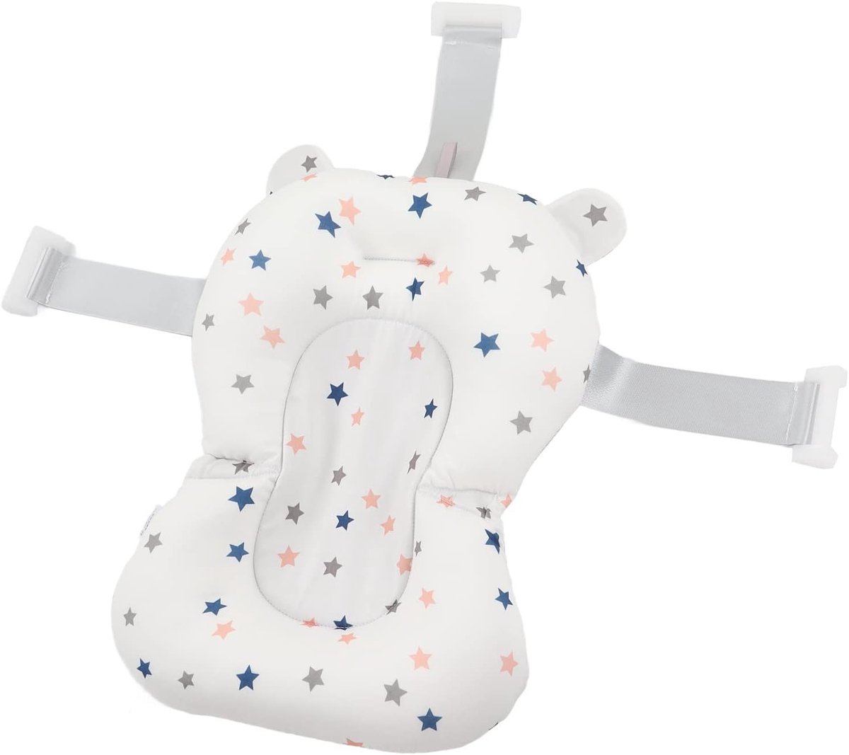 Verstelbare Baby Badstoel voor Veilig en Comfortabel Badderen van Pasgeborenen met Drijvende Bevestiging en Sterrenpatroon
