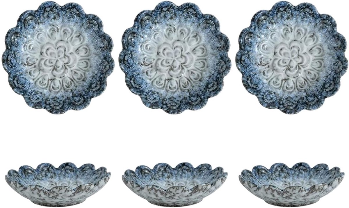 Set van 6 Duurzame Keramische Dipschalen voor Snacks, Sojasaus, Sushi en Decoratie