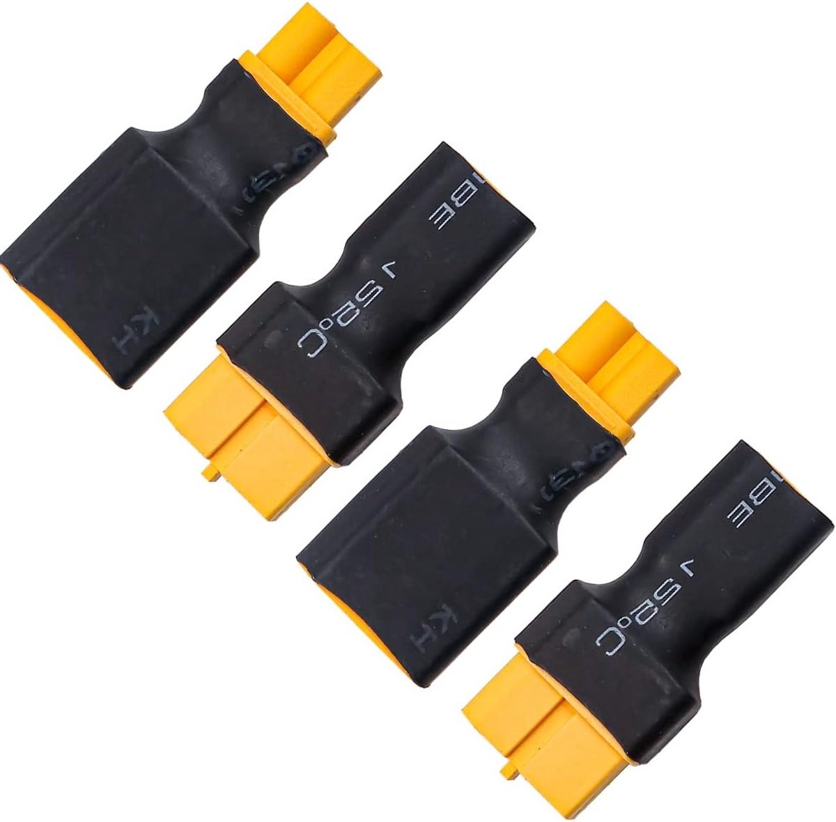 2 Paar XT30 naar XT60 Plug Adapters voor RC FPV Drones, Auto's en Lipo NiMH Acculaders