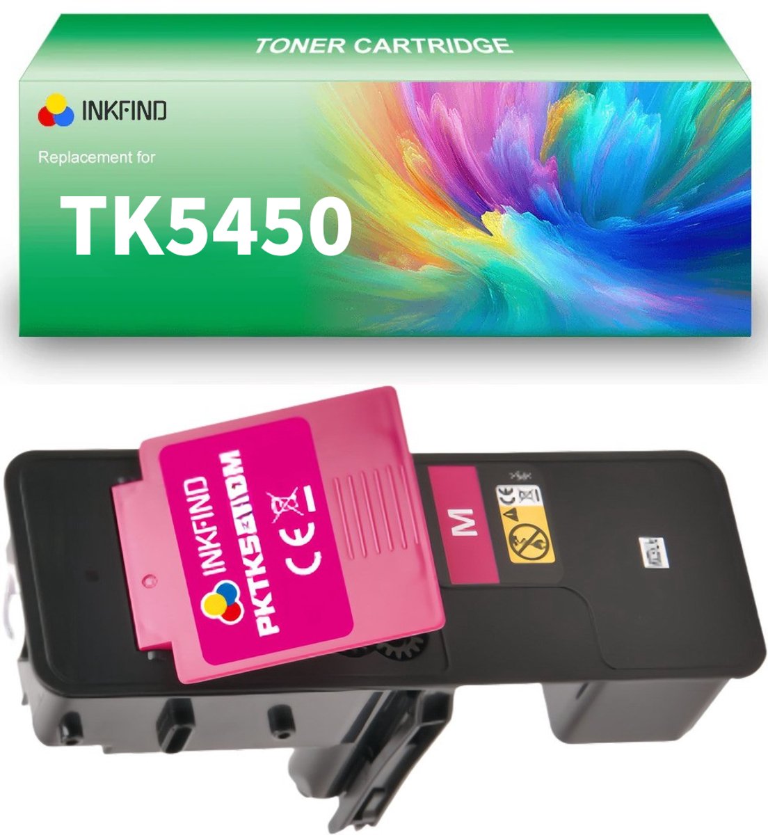 INKFIND TK-5450 Magenta tonercartridge compatibel met Kyocera TK5450 TK-5450 Magenta geschikt voor Kyocera ECOSYS PA2600cwx/PA2600cx/MA2600cwfx/MA2600cfx - 1-pack Magenta