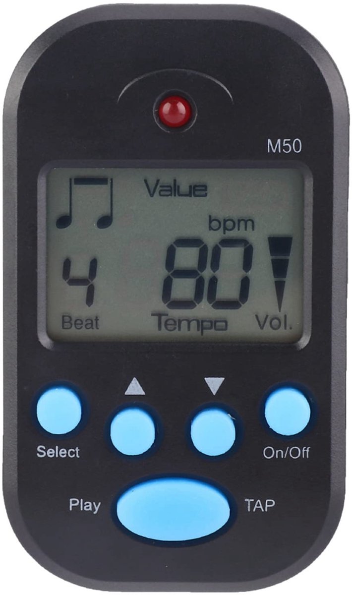 ONF3 - Metronoom Mini - Draagbare Clip-on - Perfect voor Muzikanten - Compact en Handig - Digitale Beattempo - Geschikt voor Piano, Gitaar, Vioo...