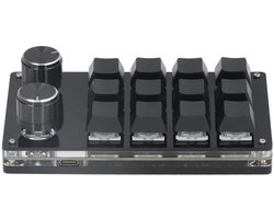 Septpenta Mechanisch Gaming Toetsenbord - 12 Programmeerbare Toetsen met 2 Aanpasbare Knoppen
