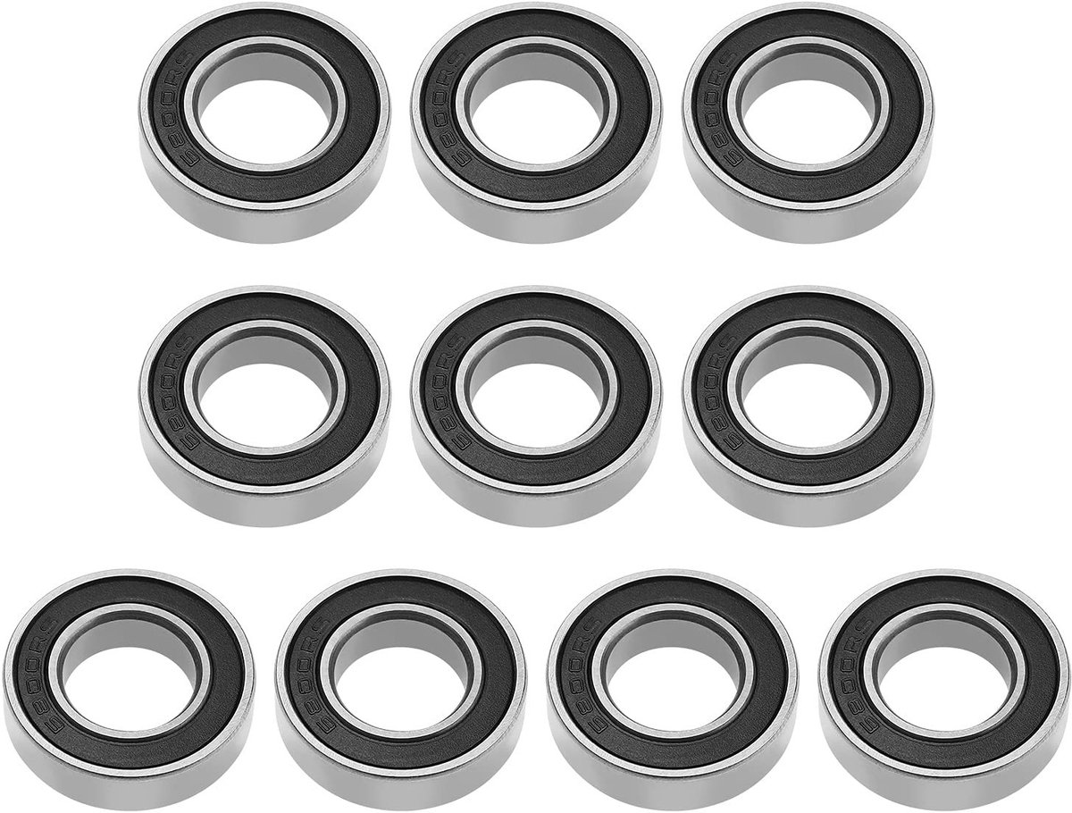 SPHProducts - 6800-2RS Kogellagers - Dubbel verzegeld - Robuust en duurzaam - 10x19x5mm - Vervangingsaccessoires - Ideaal voor industriële apparatuur -...
