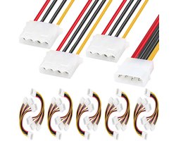Top 10 Computercomponenten en Accessoires 2026: Allecto LP4 Molex-splitter, 1 naar 3, 10 stuks