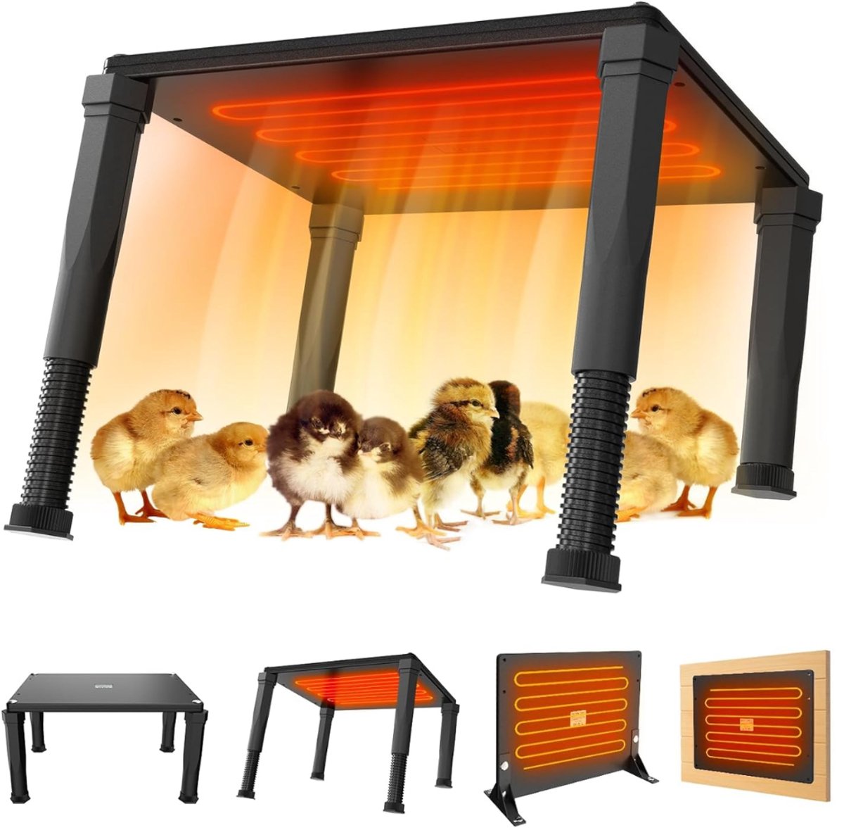 HEZIVO® Warmteplaat Kuikens - Kuikenwamte - Voor in Kippenhok - Warmtelamp - 140 W