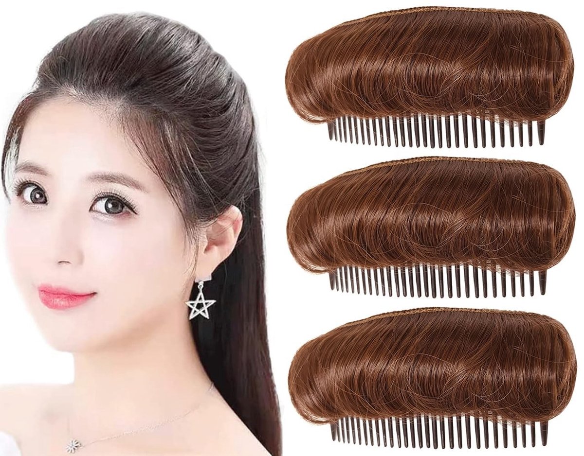 aladdien - Onzichtbare Haarbasis - Haar Volume Kammen - Lichtgewicht en Duurzaam - Lichtbruin - Haaraccessoires voor Vrouwen - Perfect voor Alle Haa...