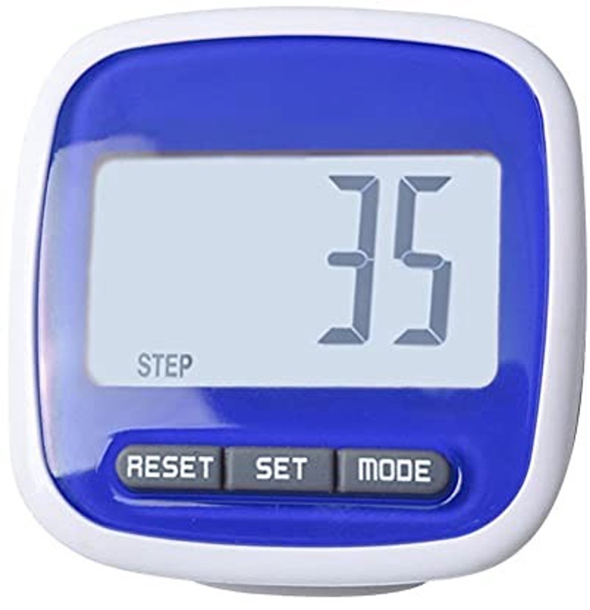 Allecto - Eenvoudige Stappenteller - 3D-loopstappenteller - LCD-display - Blauw - Passometerteller - Stappen en calorieën meten - Geschikt voor ie