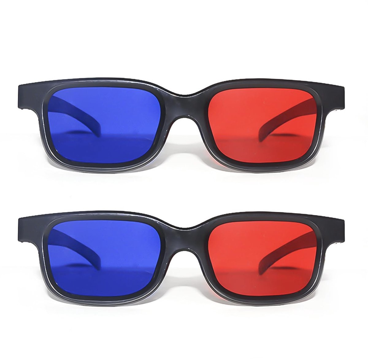 Allecto - 3D Zonnebril - Rood Blauw - Anti-Fog en Anti-Kras - Set van 2 - Perfect voor Films en Lichtshows - Trendy en Functioneel