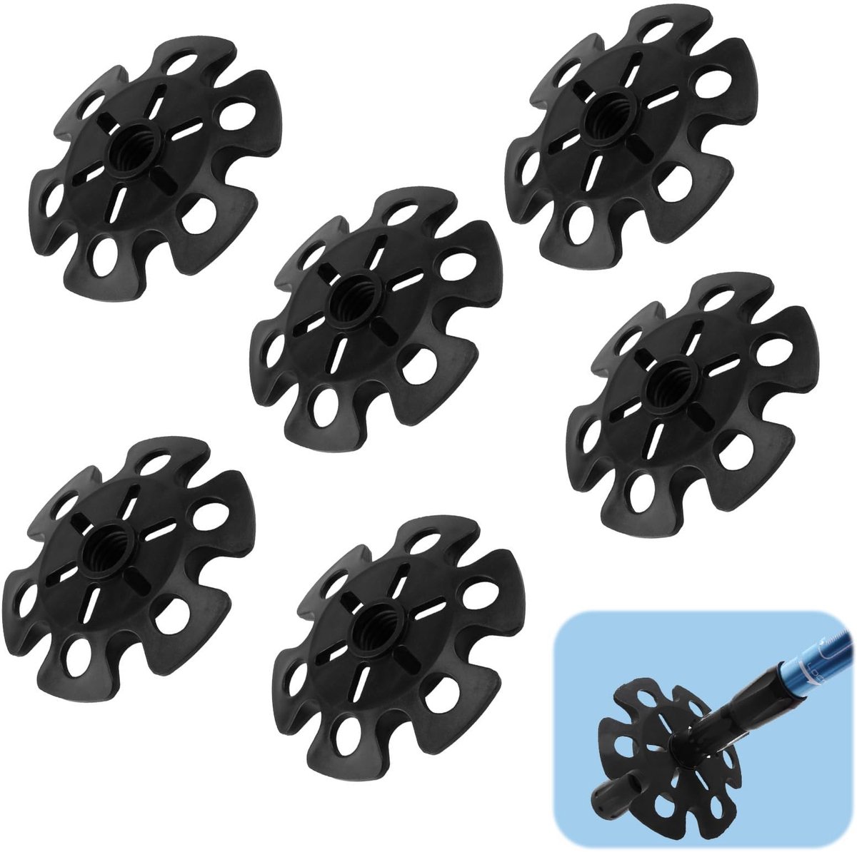 Allecto - Universele sneeuwplaat - Trekkingstokken - Robuust en duurzaam - 8.7 cm diameter - Ideaal voor sneeuwwandelingen - Ondersteuning op zacht..