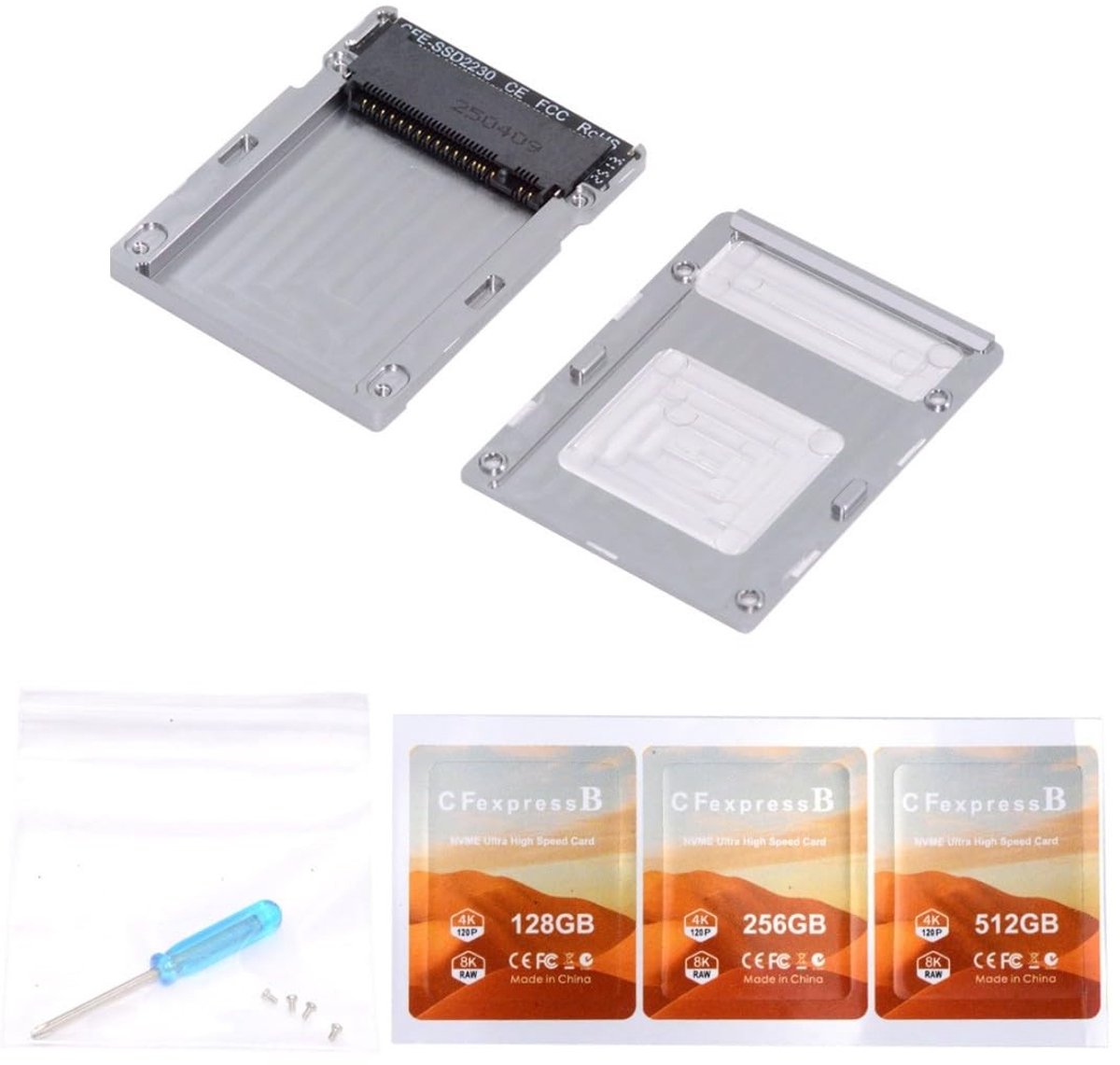 Allecto - M.2 NVMe Converter - PCIe 4.0 - CF Express Type B - Voor camera's - Snelle gegevensoverdracht - Compact formaat - Geschikt voor videograf..