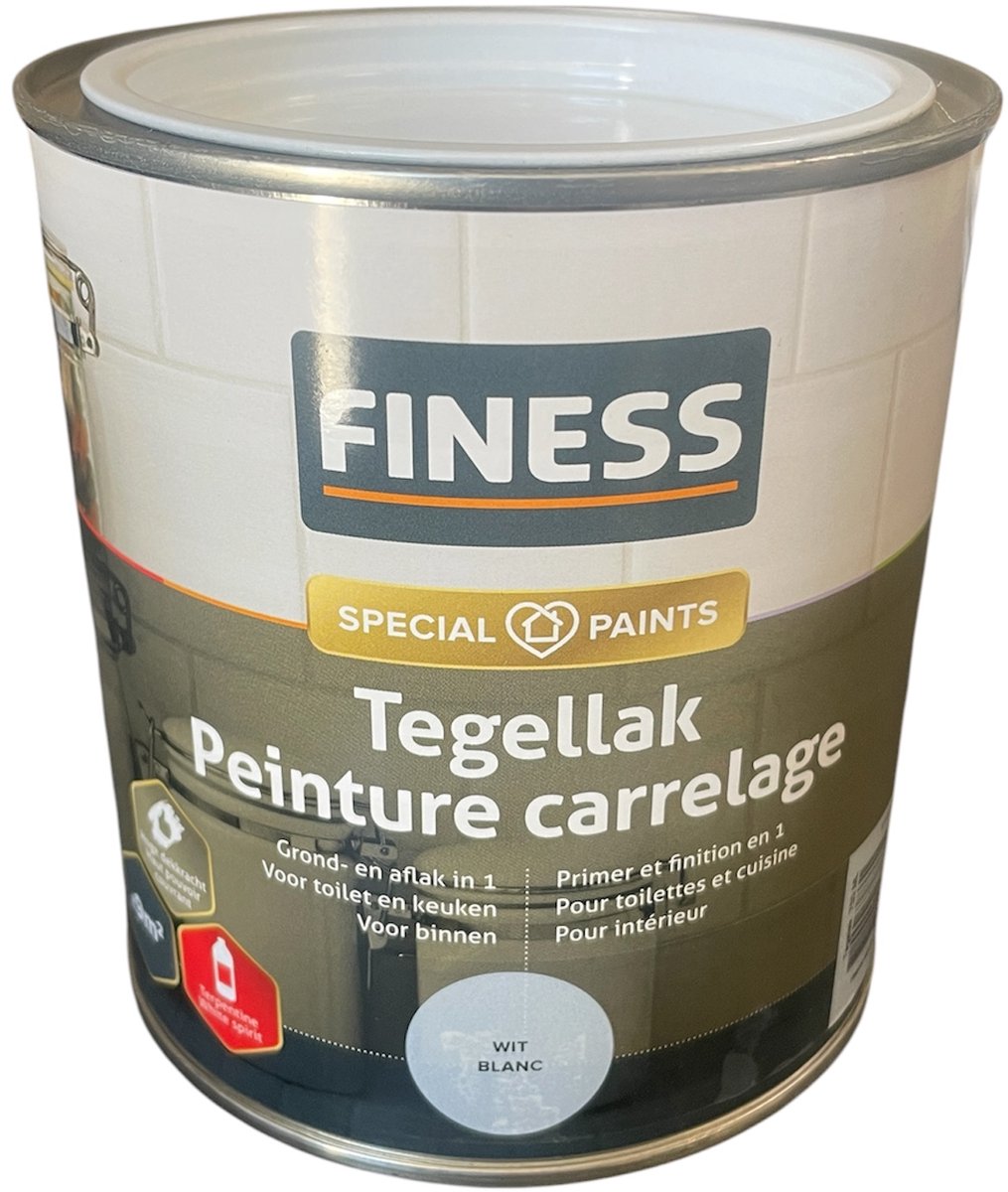 Finess tegellak - wit 1410 - 750 ml - hoogglans - binnen