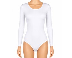 J&C Dames body met Lange mouw slipmodel Wit - maat L/XL