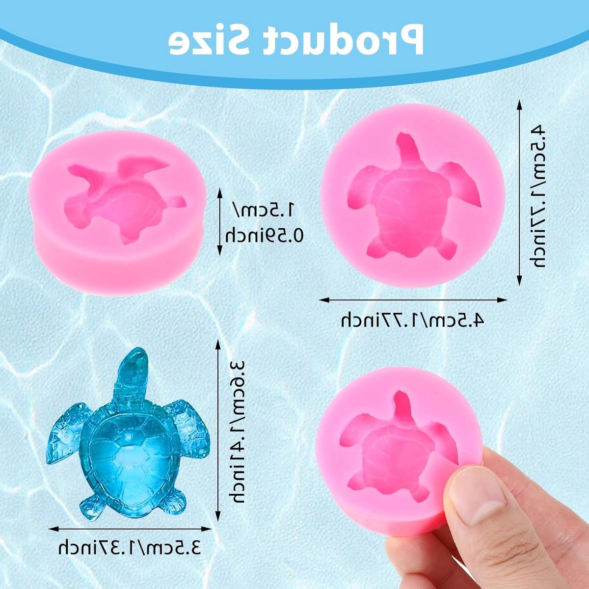 6 Stuks Zee Schildpad Siliconen Mallen voor Taarten, Chocolade, Snoep en Zeep - 3D Dieren Mallen voor Verjaardagsfeesten en Bakprojecten